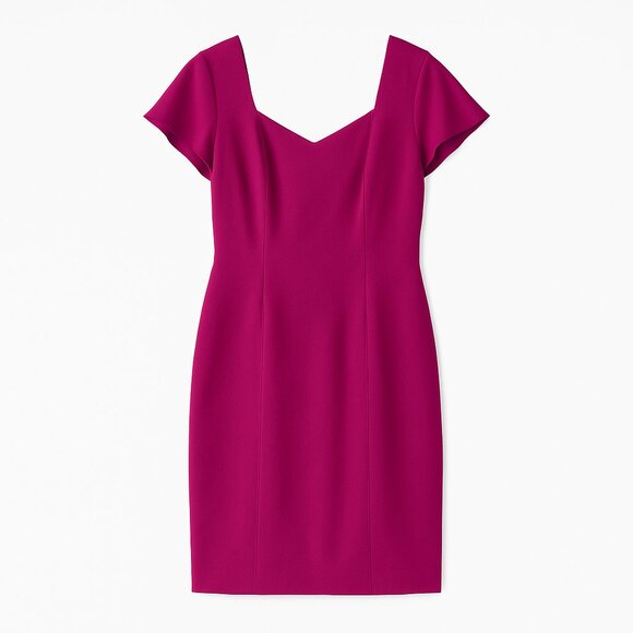 Donna Ricco Deep Fuchsia Cutout Sheath Dress Women’s SIZE 12 - Picture 1 of 10